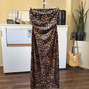 Wild Fable Animal Print Strapless Dress